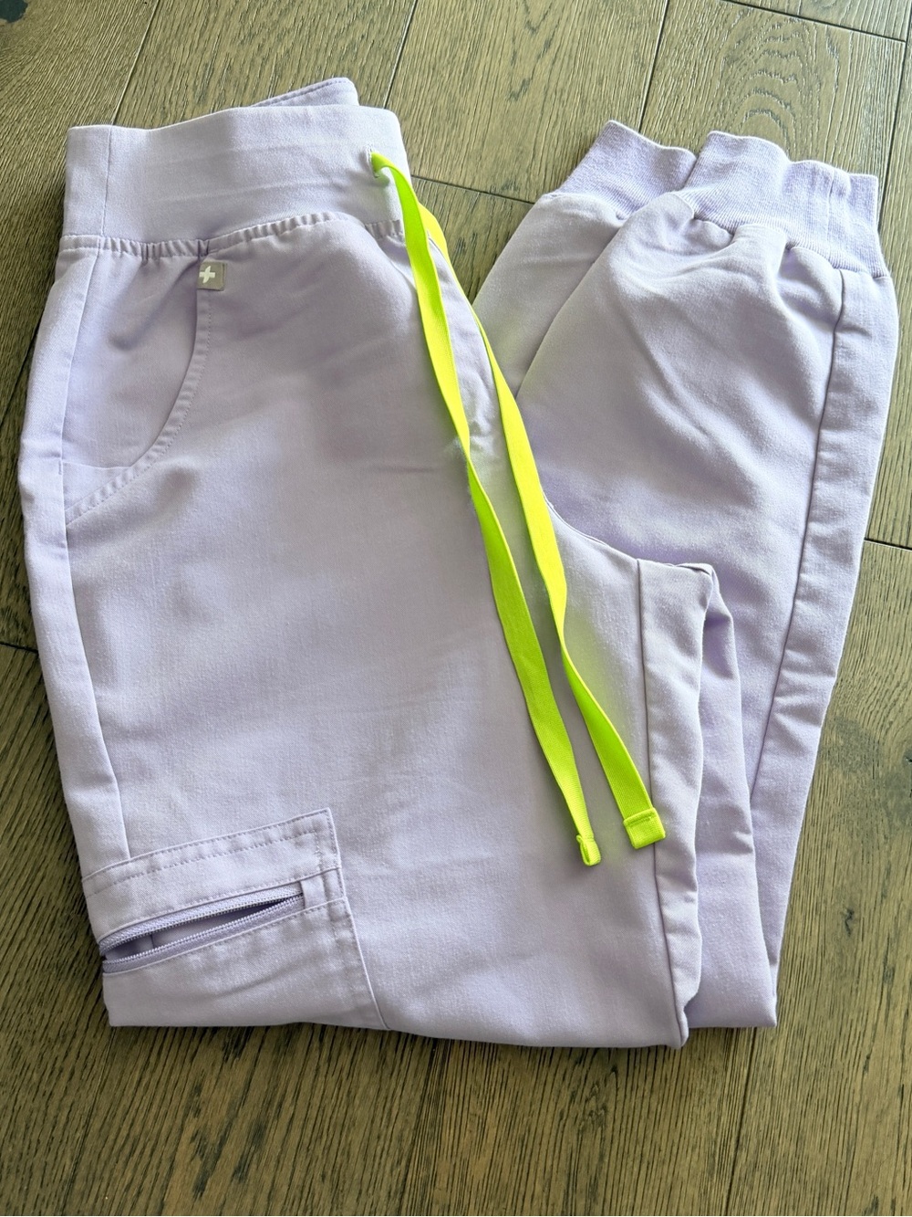 ☑️ Figs High Waisted Zamora Jogger Scrub Pants XXS Petite Lavender